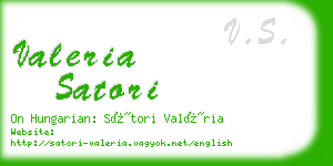 valeria satori business card